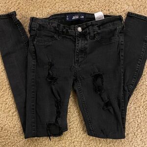 Distressed Black Women's Jeans